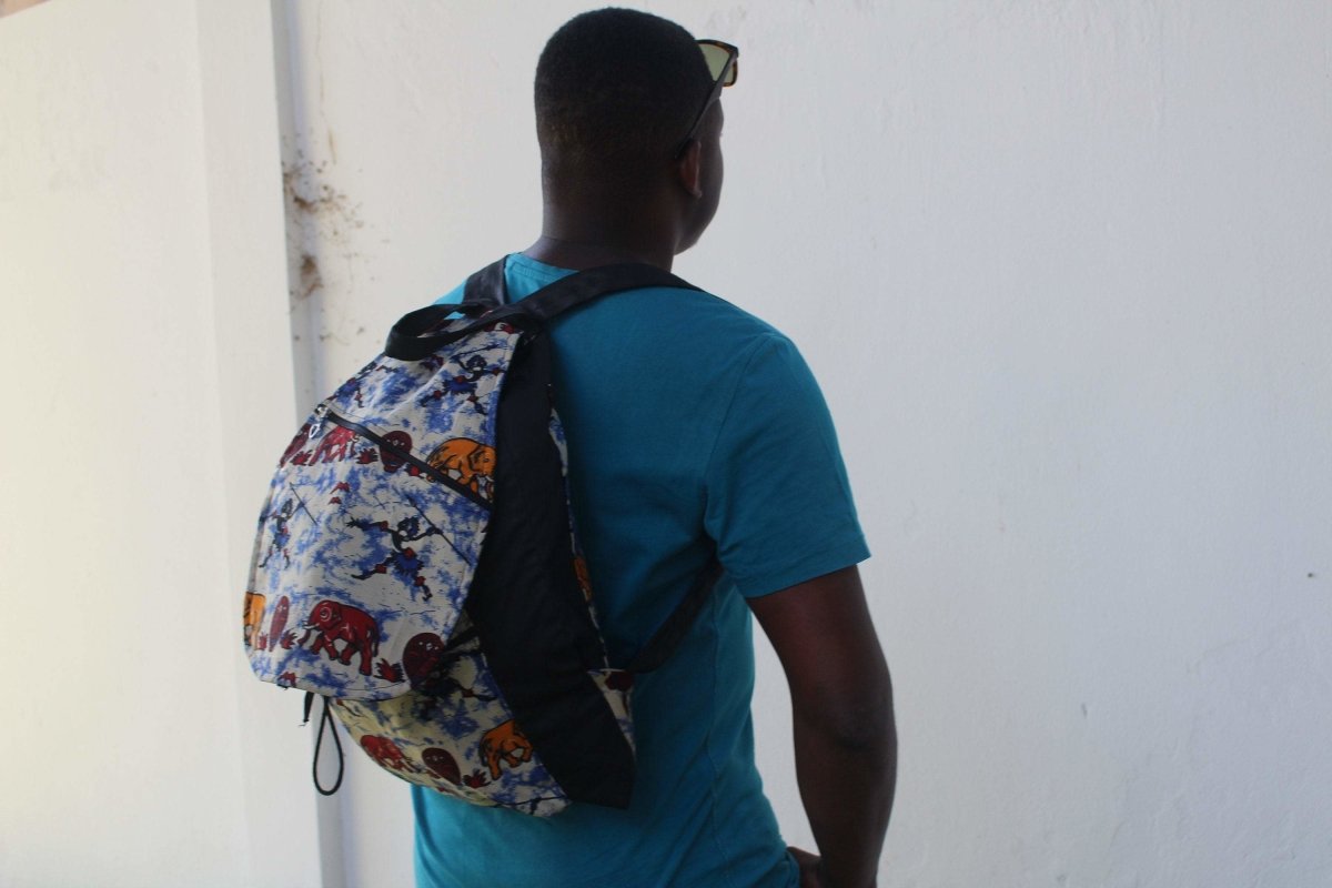 African Print Back Back in White Tribal Print - Continent Clothing