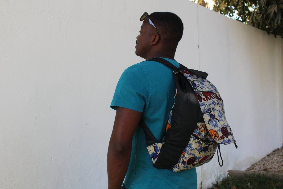 African Print Back Back in White Tribal Print - Continent Clothing