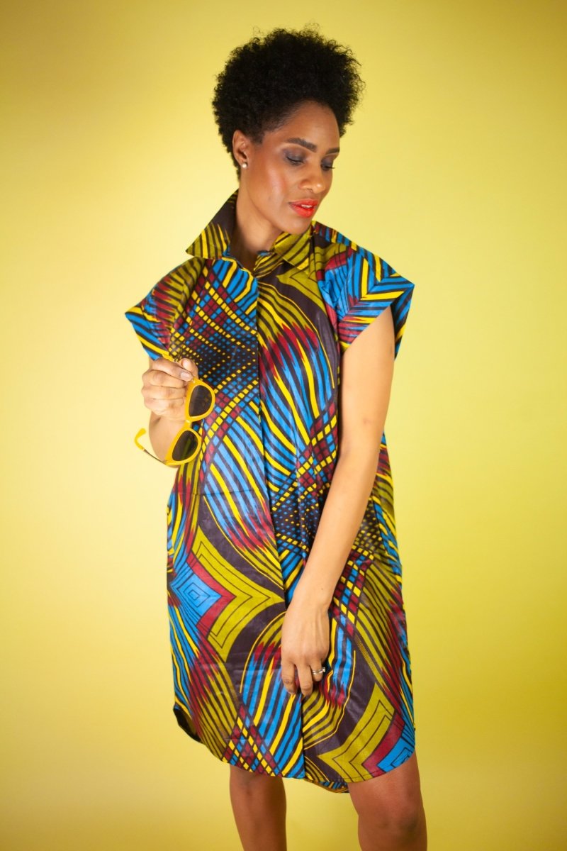 African Print Dress In Wow Print - The Continent Clothing