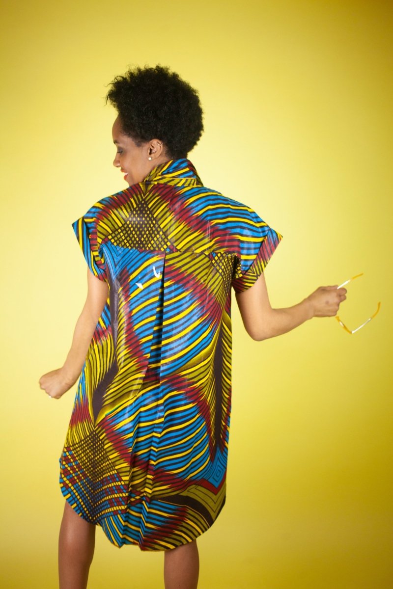 African Print Dress In Wow Print - The Continent Clothing