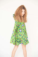 African Print Hoodie in Green Print - Continent Clothing