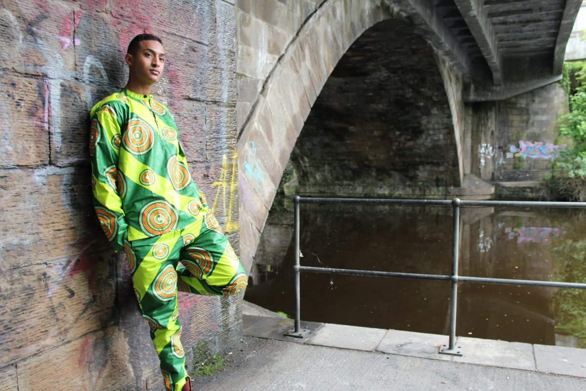 African Print Shirt in Green - African Clothing - Continent Clothing