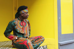African Print Shirt in Green Dashiki - African Clothing - Continent Clothing