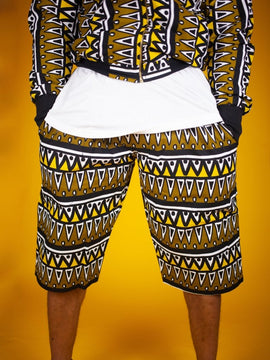 African Patchwork Shorts - Festival Shorts