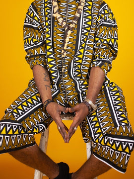 African Patchwork Shorts - Festival Shorts