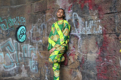 African Shirt in Green Ankara Print - Festival Clothing - Continent Clothing