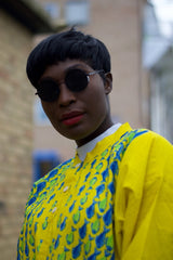 African Shirt in Yellow Ankara Print - Festival Shirt - Continent Clothing