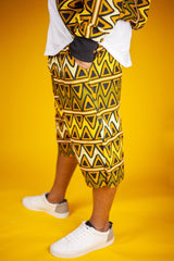 African Shorts In Earthy Tones Mud Cloth - Continent Clothing