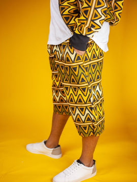 African Patchwork Shorts - Festival Shorts