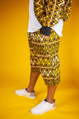 African Shorts In Earthy Tones Mud Cloth - Continent Clothing
