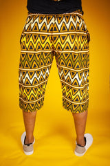 African Shorts In Earthy Tones Mud Cloth - Continent Clothing