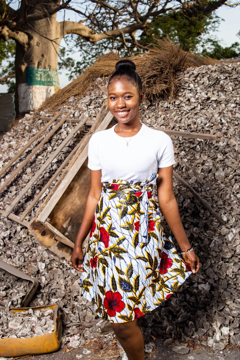 African Skirt In Red Flower - The Continent Clothing