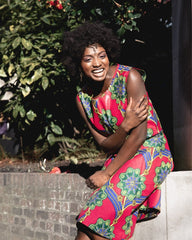 African Skirt, Wrap Skirt in Pink Ankara Print - Beach Skirt - Continent Clothing