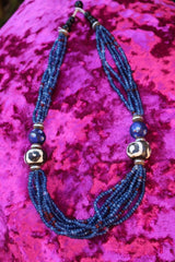 African Statement Necklace with Masai Beadwork - Continent Clothing