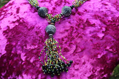 African Statement Necklace with Masai Beadwork - Continent Clothing