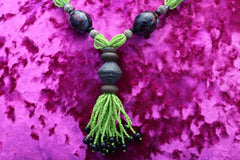 African Statement Necklace with Masai Beadwork - Continent Clothing