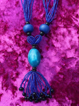 Collana con dichiarazione africana con perline Masai
