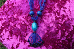 African Statement Necklace with Masai Beadwork - Continent Clothing