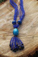 African Statement Necklace with Masai Beadwork - Continent Clothing