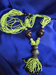 African Statement Necklace with Masai Beadwork - Continent Clothing