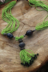 African Statement Necklace with Masai Beadwork - Continent Clothing