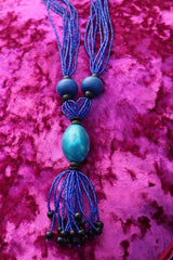 African Statement Necklace with Masai Beadwork - Continent Clothing