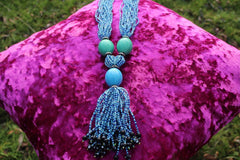 African Statement Necklace with Masai Beadwork - Continent Clothing