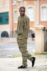African Suit In Earthy Tones Mud Cloth - Continent Clothing