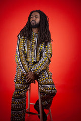 African Suit In Earthy Tones Mud Cloth - Continent Clothing