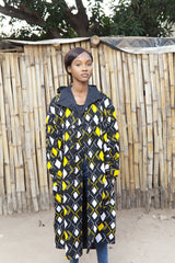 African Summer Parka In Black & Yellow - The Continent Clothing
