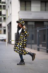 African Summer Parka In Black & Yellow - The Continent Clothing