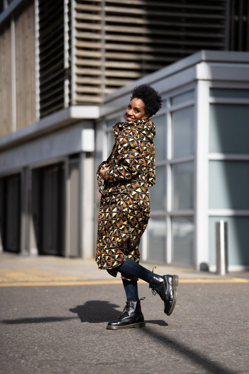African Summer Parka In Earthy Mud Cloth - The Continent Clothing