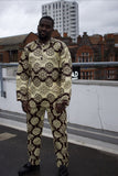 African Top in Brown Ankara - Continent Clothing