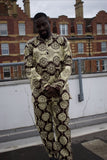 African Top in Brown Ankara - Continent Clothing