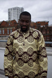African Top in Brown Ankara - Continent Clothing