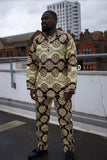 African Top in Brown Ankara - Continent Clothing