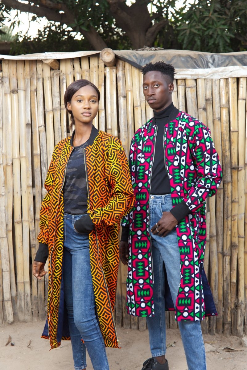 African Trench Coat in Electric Orange - The Continent Clothing