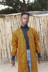 African Trench Coat in Electric Orange - The Continent Clothing