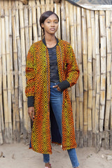 African Trench Coat in Electric Orange - The Continent Clothing