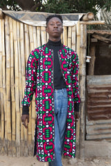 African Trench Coat in Electric Pink - The Continent Clothing