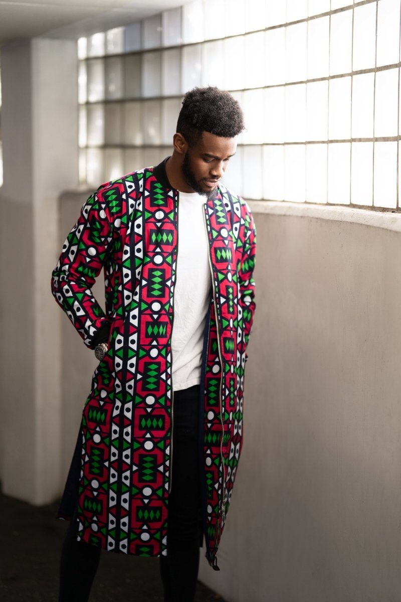 African Trench Coat in Electric Pink - The Continent Clothing