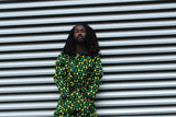 African Trench Coat in Green Ankara Print - Continent Clothing