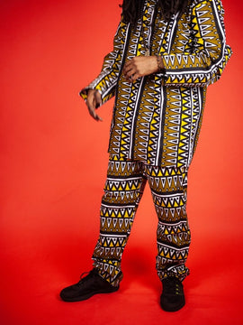 Pantaloni africani in incredibile Kente Stampa