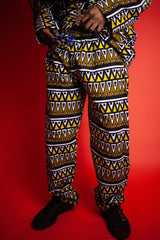 African Trousers in Earthy Tones Mud Cloth - Continent Clothing
