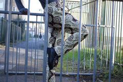 African Trousers in Gold Ankara Print - Festival Trousers - Continent Clothing