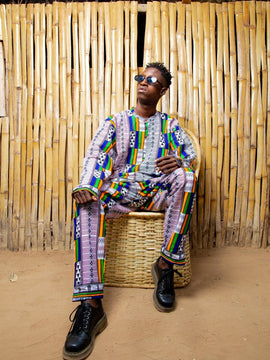 Pantaloni africani in incredibile Kente Stampa