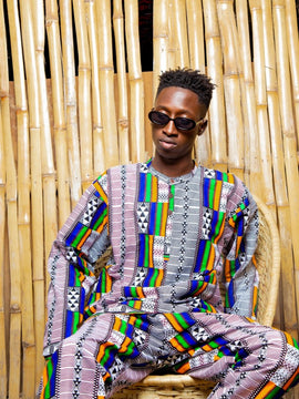 Pantaloni africani in incredibile Kente Stampa