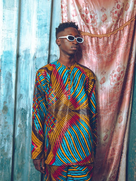 Pantaloni africani in incredibile Kente Stampa