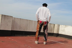 African Trousers/Pants in Black Dashiki - Continent Clothing