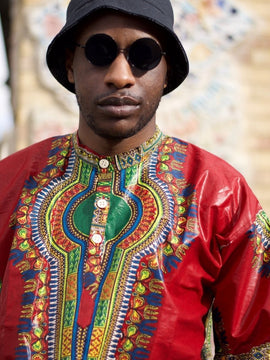 Pantalon/pantalon africain en Dashiki rouge - Pantalon festival